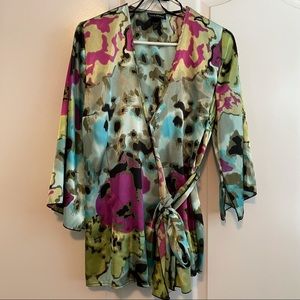 LAST CALL🚨 Lane Bryant Satin Tie Waist Wrap Top